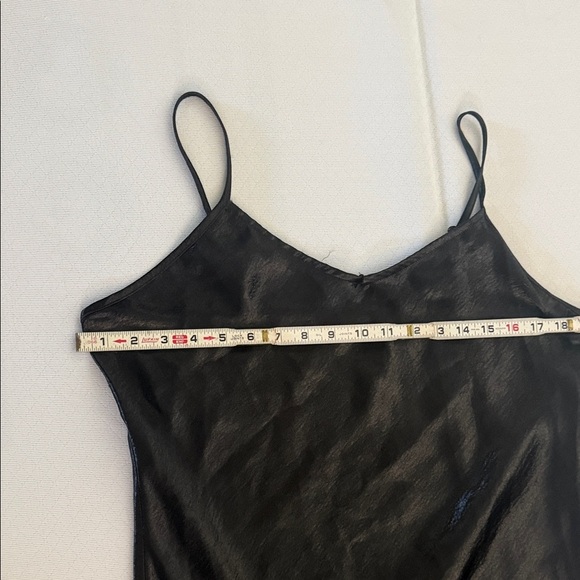 Joe Fresh Black Satin Chemise. Midi. Size L - Picture 2 of 7